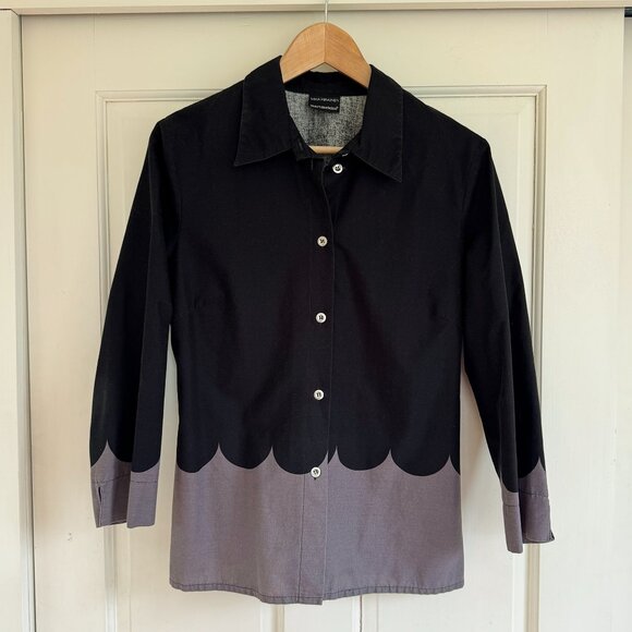 Vintage Marimekko Lanketti cotton blouse M marked 40/12 Mika Piirainen design - Picture 2 of 5